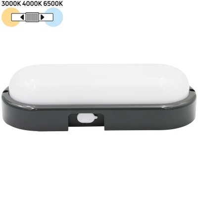 Φωτιστικό Επίτοιχο LED 20W 230V 2000lm CCT Polycarbonate Γραφίτη IP65 21-230201